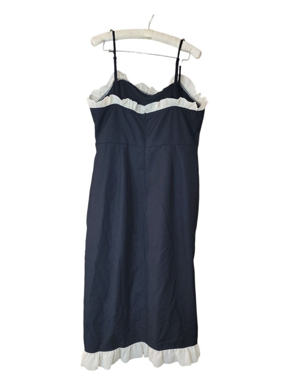 NWT Cider Black & White Ruffle Midi Dress 0X - Picture 4 of 7